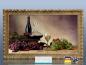 Preview: Infrarot Bildheizung 600 Watt 110x60 Stilrahmen StG Wein-Trauben