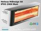 Preview: Infrarot Heizstrahler Heliosa HiDesign 44 IPX5 2000 Watt anthrazit