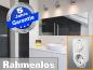 Preview: infrarot Spiegelheizung 500 Watt rahmenlos Langformat 130x40 cm mit Thermostat