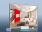 Preview: Infrarot Spiegelheizung Bad 400 Watt 70x60 Rahmen M23