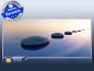 Preview: Frontalansicht Bildheizung 140 x 60 cm "Steine im Wasser"