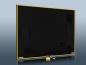 Preview: Infrarotheizung 90 x 60 schwarz emailliert mit Messingrahmen M10M