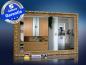 Preview: infrarot Spiegelheizung 500 Watt mit Massivholz Stilrahmen goldfarben