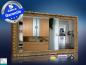 Preview: infrarot Spiegelheizung 700 Watt mit Massivholz Stilrahmen goldfarben 3d
