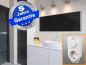 Preview: Infrarotheizung Glas schwarz 320 Watt 120x35 cm - Rahmen M10 - mit Thermostat