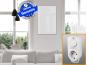 Preview: Infrarotheizung Glas weiß 500 Watt 90x60 cm - Rahmen M10 - mit Thermostat
