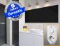 Preview: Infrarotheizung Glas schwarz 900 Watt 140x60 cm - Rahmen M10 - mit Thermostat