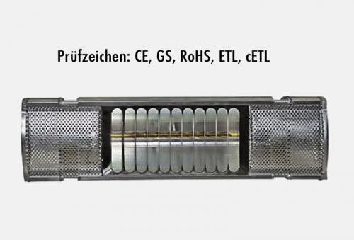 Preview: Infrarot Heizstrahler Ersatzröhre 500 Watt IP65 Heizmeister