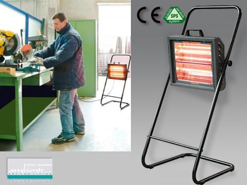 Preview: Infrarotstrahler Helios Varma Fire 1500 Watt IPX5 Werkstattheizung