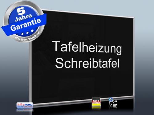 Preview: Infrarotheizung Glas schwarz + Spiegelheizung Bad 400 Watt 70x60 M10