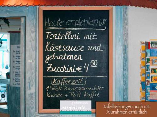 Preview: Infrarot Tafelheizung 900 Watt 140x60 mit Holzrahmen Buche HB30