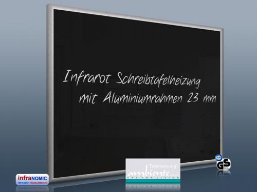 Preview: Infrarotheizung Glas schwarz + Spiegelheizung Bad 400 Watt 70x60 M23
