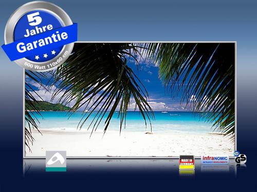 Frontalansicht Bildheizung "Strand"