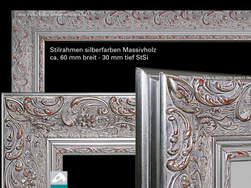 Preview: Stilrahmen Massivholz silberfarben
