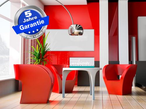 Infrarotheizung 900 Watt ESG Glas weiß / Bad Spiegelheizung M10