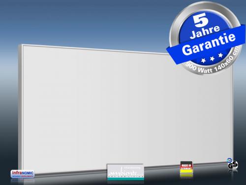 Preview: Infrarotheizung 900 Watt ESG Glas weiß / Bad Spiegelheizung M10