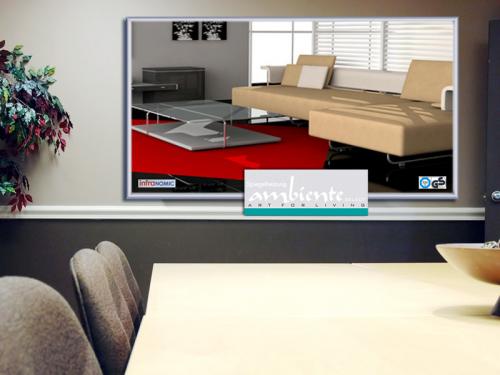 Preview: Spiegelheizung 210 Wattmit 60 x 40 mit Alurahmen M10 von infranomic