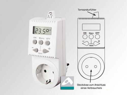 Thermo Schaltsteckdose TS05 Steckdosen Thermostat
