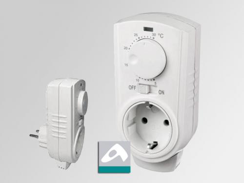 Einfacher Steckdosen Thermostat mit Drehscheibe für Infrarotheizungen