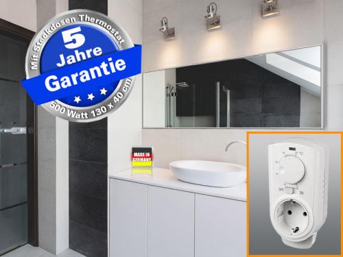 Preview: Bad Spiegelheizung 500 Watt 130x40 M10