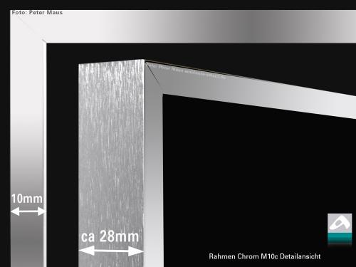 Preview: Aufpreis Rahmen Chrom eckig M10c alle Größen