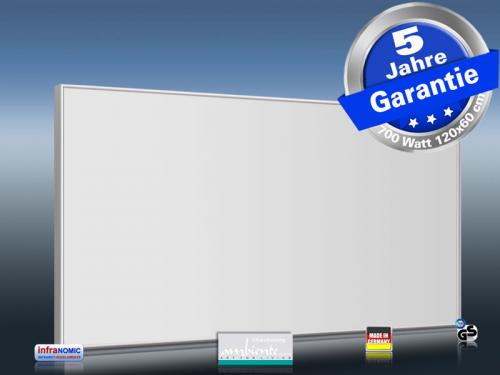 Preview: Infrarotheizung 700 Watt weiß enailliert