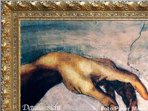Preview: Rahmen: Stilrahmen Massivholz goldfarben Detailansicht