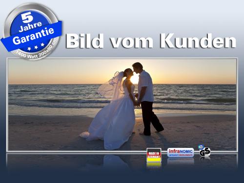 Bildheizung 1400 Watt mit Kundenbild mit Rahmen M10