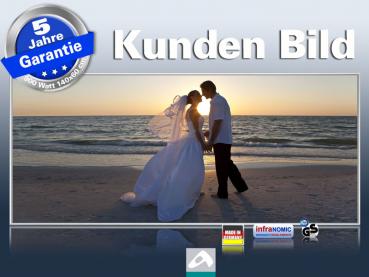 Bildheizung 900 Watt mit Kundenbild mit Rahmen M10