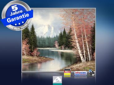 Infrarot Bildheizung Kunst 400 Watt 70x60 M10-SL Berglandschaft