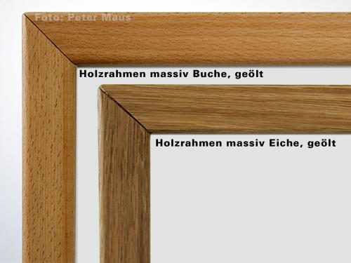 Rahmen Massivholz Buche und Eiche 30 mm Detailansicht