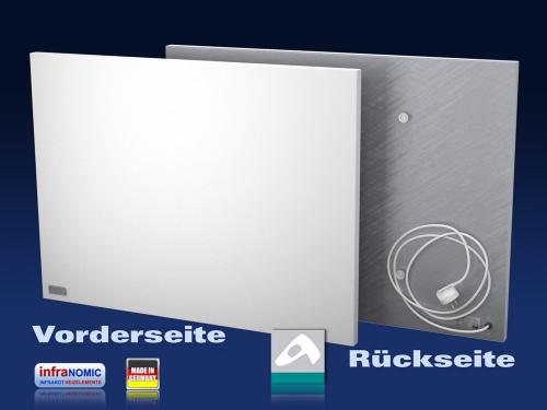 Infrarotheizung Rahmenlos Metall 190 Watt 57x30 steel-line IPX4