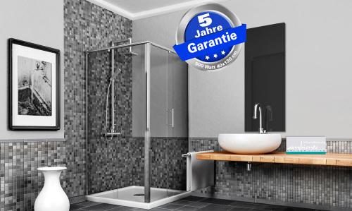 Infrarotheizung Rahmenlos 500 Watt 130x40 cm Glas schwarz