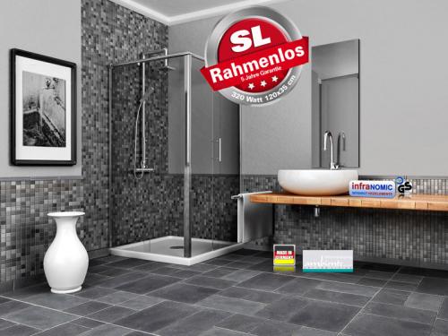 Spiegelheizung 320 Watt Rahmenlos