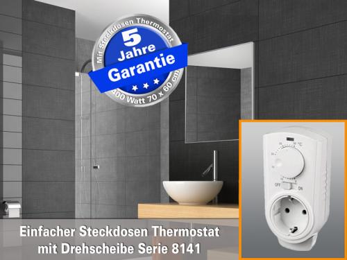 infrarot Spiegelheizung 400 Watt mit Thermostat