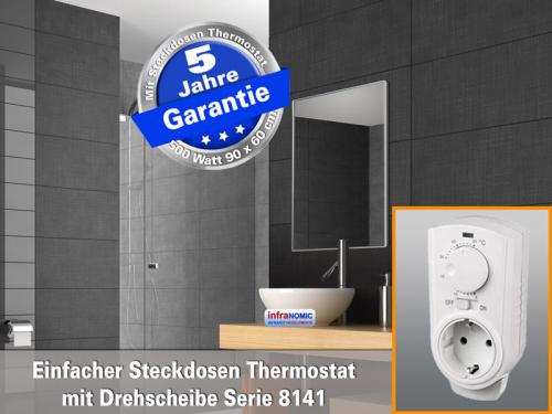 infrarot Spiegelheizung 500 Watt mit Thermostat