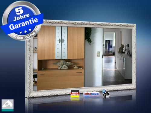 infrarot Spiegelheizung 500 Watt mit Massivholz Stilrahmen weiß infrarot Spiegelheizung in 4 Varianten 500-600-700-900-watt mit Massivholz Stilrahmen weiß