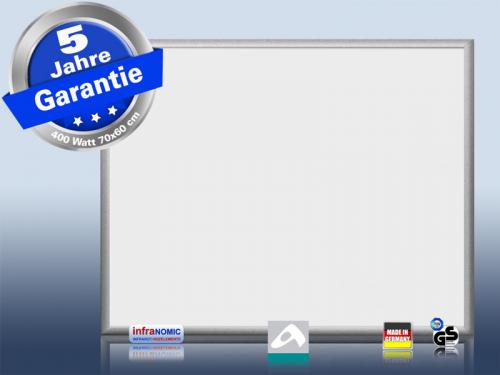Infrarotheizung weiß + Spiegelheizung Bad 400 Watt 70x60 M23