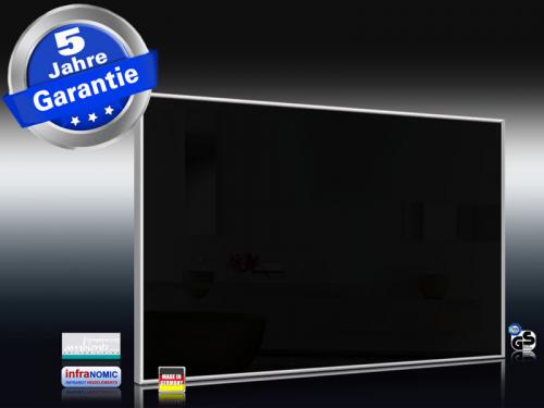 Infrarotheizung schwarz + Spiegelheizung Bad 500 Watt 90x60 M10