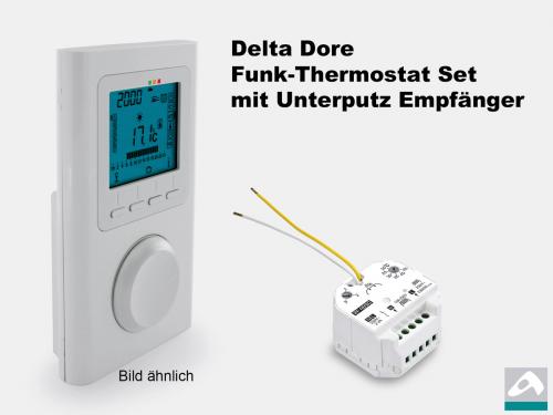 Delta Dore Funkthermostat + Unterputz Empfänger