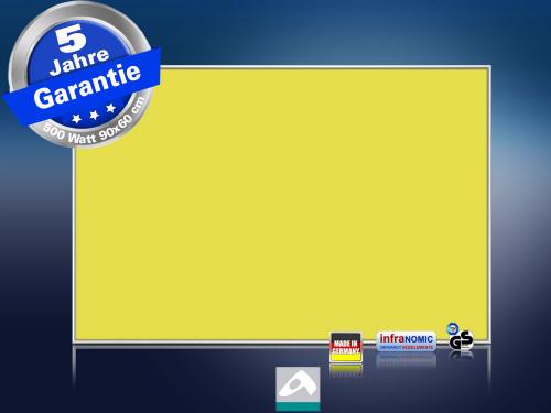 Infrarotheizung farbig 500 Watt 90x60 M10-SL RAL Verkehrsgelb