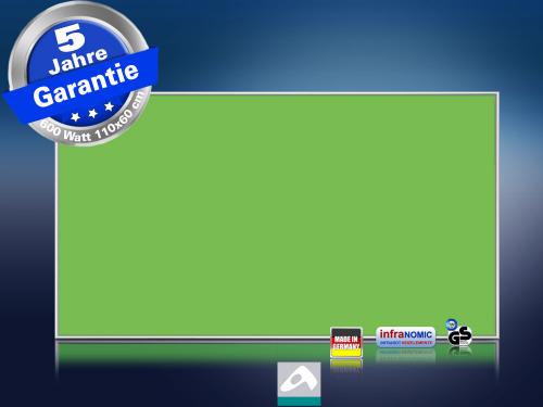 Infrarotheizung farbig 600 Watt 110x60 M10-SL RAL Minzgrün