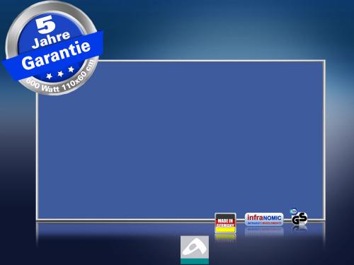 Infrarotheizung farbig 600 Watt 110x60 M10-SL RAL Verkehrsblau