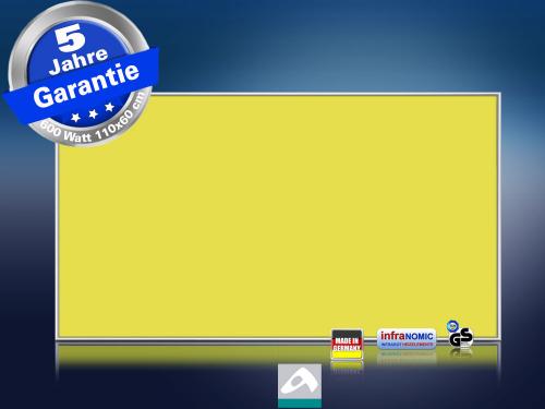 Infrarotheizung farbig 600 Watt 110x60 M10-SL - Vorschlag RAL Verkehrsgelb