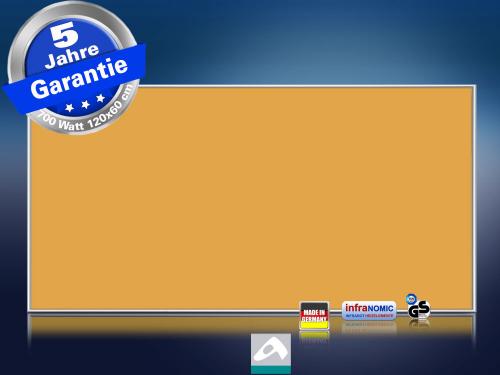 Infrarotheizung farbig 700 Watt 120x60 M10-SL - Vorschlag RAL Leuchthellorange