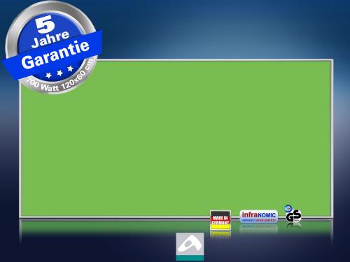 Infrarotheizung farbig 700 Watt 120x60 M10-SL - Vorschlag RAL Minzgrün