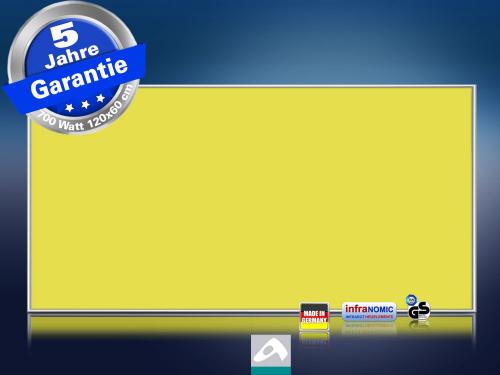 Infrarotheizung farbig 700 Watt 120x60 M10-SL - Vorschlag RAL Verkehrsgelb