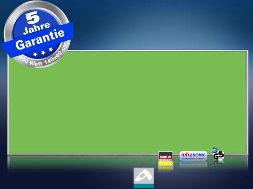 Infrarotheizung farbig 900 Watt 140x60 M10-SL - Vorschlag RAL Minzgrün
