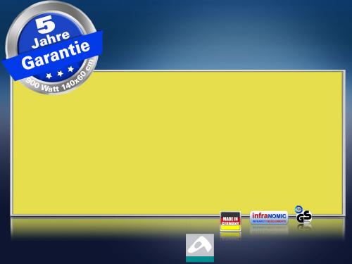 Infrarotheizung farbig 900 Watt 140x60 M10-SL - Vorschlag RAL Verkehrsgelb