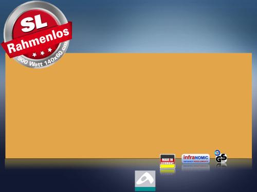 Preview: Infrarotheizung farbig 900 Watt 140x60 M10-SL - Vorschlag RAL Leuchthellorange